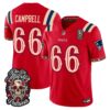 New England Patriots Will Campbell Dia de los Muertos Vapor Limited Jersey - All Stitched - Red