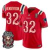 New England Patriots TreVeyon Henderson Dia de los Muertos Vapor Limited Jersey - All Stitched - Red