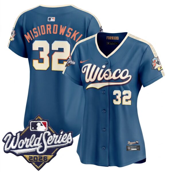 Women's Milwaukee Brewers Jacob Misiorowski 2026 World Series Vapor Premier Limited Jersey - All Stitched - City Connect