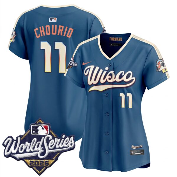 Women's Milwaukee Brewers Jackson Chourio 2026 World Series Vapor Premier Limited Jersey - All Stitched - City Connect