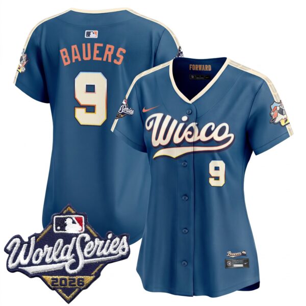 Women's Milwaukee Brewers Jake Bauers 2026 World Series Vapor Premier Limited Jersey - All Stitched - City Connect