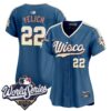 Women's Milwaukee Brewers Christian Yelich 2026 World Series Vapor Premier Limited Jersey - All Stitched - City Connect