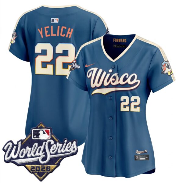 Women's Milwaukee Brewers Christian Yelich 2026 World Series Vapor Premier Limited Jersey - All Stitched - City Connect