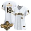 Women's Milwaukee Brewers Robin Yount 2026 World Series Vapor Premier Limited Jersey - All Stitched - White Gold