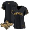 Women's Milwaukee Brewers Team 2026 World Series Vapor Premier Limited Jersey - All Stitched - Black Gold