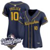 Women's Milwaukee Brewers Sal Frelick 2026 World Series Vapor Premier Limited Jersey - All Stitched - Navy