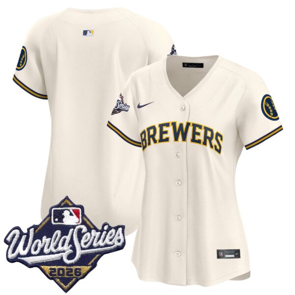Women's Milwaukee Brewers Team 2026 World Series Vapor Premier Limited Jersey - All Stitched - Cream