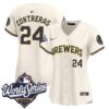 Women's Milwaukee Brewers William Contreras 2026 World Series Vapor Premier Limited Jersey - All Stitched - Cream