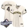 Women's Milwaukee Brewers Paul Molitor 2026 World Series Vapor Premier Limited Jersey - All Stitched - Cream