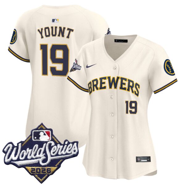 Women's Milwaukee Brewers Robin Yount 2026 World Series Vapor Premier Limited Jersey - All Stitched - Cream