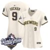 Women's Milwaukee Brewers Bob Uecker 2026 World Series Vapor Premier Limited Jersey - All Stitched - Cream