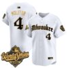 Milwaukee Brewers Paul Molitor 2026 World Series Gothic Edition Vapor Limited Jersey - All Stitched - White Gold