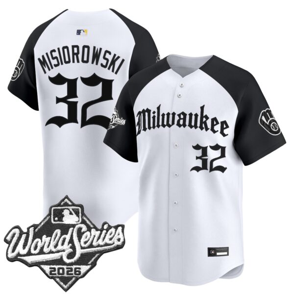 Milwaukee Brewers Jacob Misiorowski 2026 World Series Gothic Edition Vapor Limited Jersey - All Stitched - Alternate