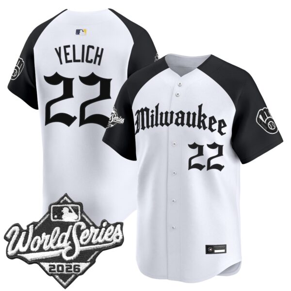 Milwaukee Brewers Christian Yelich 2026 World Series Gothic Edition Vapor Limited Jersey - All Stitched - Alternate