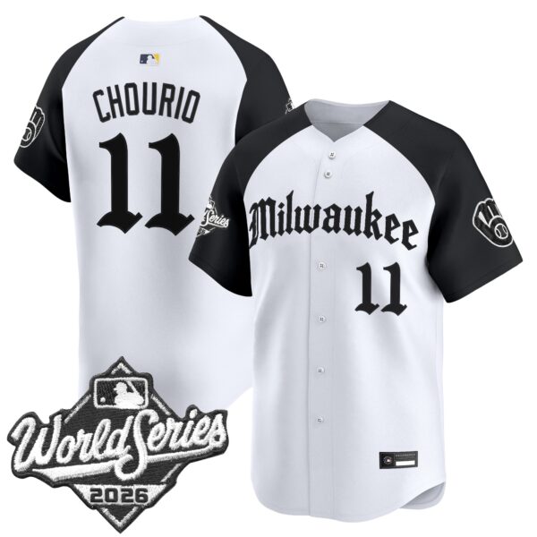 Milwaukee Brewers Jackson Chourio 2026 World Series Gothic Edition Vapor Limited Jersey - All Stitched - Alternate