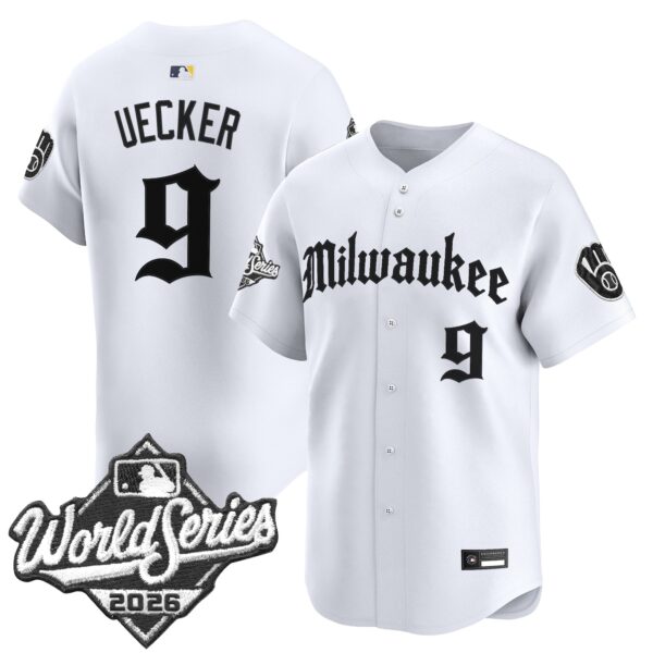 Milwaukee Brewers Bob Uecker 2026 World Series Gothic Edition Vapor Limited Jersey - All Stitched - White