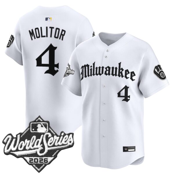 Milwaukee Brewers Paul Molitor 2026 World Series Gothic Edition Vapor Limited Jersey - All Stitched - White