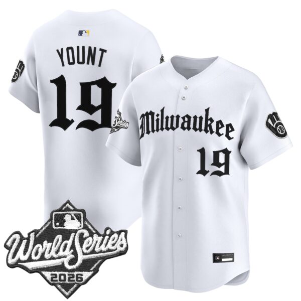 Milwaukee Brewers Robin Yount 2026 World Series Gothic Edition Vapor Limited Jersey - All Stitched - White