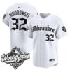 Milwaukee Brewers Jacob Misiorowski 2026 World Series Gothic Edition Vapor Limited Jersey - All Stitched - White