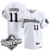 Milwaukee Brewers Jackson Chourio 2026 World Series Gothic Edition Vapor Limited Jersey - All Stitched - White