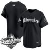 Milwaukee Brewers Team 2026 World Series Gothic Edition Vapor Limited Jersey - All Stitched - Black