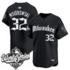 Milwaukee Brewers Jacob Misiorowski 2026 World Series Gothic Edition Vapor Limited Jersey - All Stitched - Black