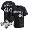 Milwaukee Brewers Brew City 414 2026 World Series Gothic Edition Vapor Limited Jersey - All Stitched - Black