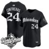 Milwaukee Brewers William Contreras 2026 World Series Gothic Edition Vapor Limited Jersey - All Stitched - Black