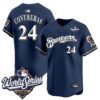 Milwaukee Brewers William Contreras 2026 World Series Throwback Vapor Limited Jersey - All Stitched - Navy
