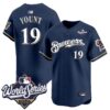 Milwaukee Brewers Robin Yount 2026 World Series Throwback Vapor Limited Jersey - All Stitched - Navy