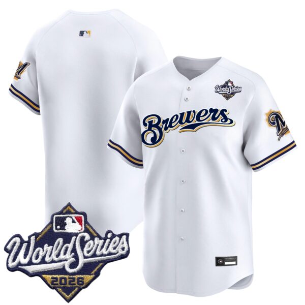 Milwaukee Brewers Team 2026 World Series Throwback Vapor Limited Jersey - All Stitched - White