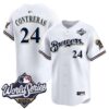 Milwaukee Brewers William Contreras 2026 World Series Throwback Vapor Limited Jersey - All Stitched - White
