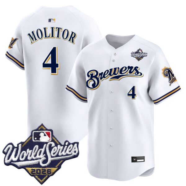 Milwaukee Brewers Paul Molitor 2026 World Series Throwback Vapor Limited Jersey - All Stitched - White
