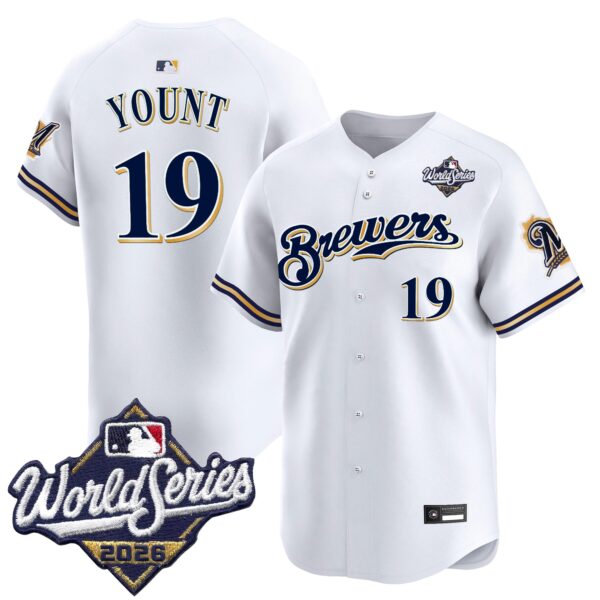 Milwaukee Brewers Robin Yount 2026 World Series Throwback Vapor Limited Jersey - All Stitched - White