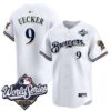 Milwaukee Brewers Bob Uecker 2026 World Series Throwback Vapor Limited Jersey - All Stitched - White