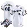 Milwaukee Brewers 2026 World Series Throwback Vapor Limited Custom Jersey - All Stitched - White