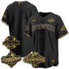 Milwaukee Brewers Team 2026 NL Champions Bob Uecker Patch Vapor Jersey - All Stitched - Black Gold