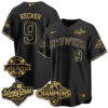 Milwaukee Brewers Bob Uecker 2026 NL Champions Bob Uecker Patch Vapor Jersey - All Stitched - Black Gold
