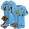 Milwaukee Brewers Brew City 2026 NL Champions Bob Uecker Patch Vapor Jersey V2 - All Stitched - City Connect