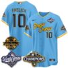 Milwaukee Brewers Sal Frelick 2026 NL Champions Bob Uecker Patch Vapor Jersey V2 - All Stitched - City Connect