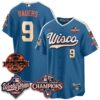 Milwaukee Brewers Jake Bauers 2026 NL Champions Bob Uecker Patch Vapor Jersey - All Stitched - City Connect