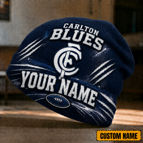 Carlton Blues Beanie Hat 1