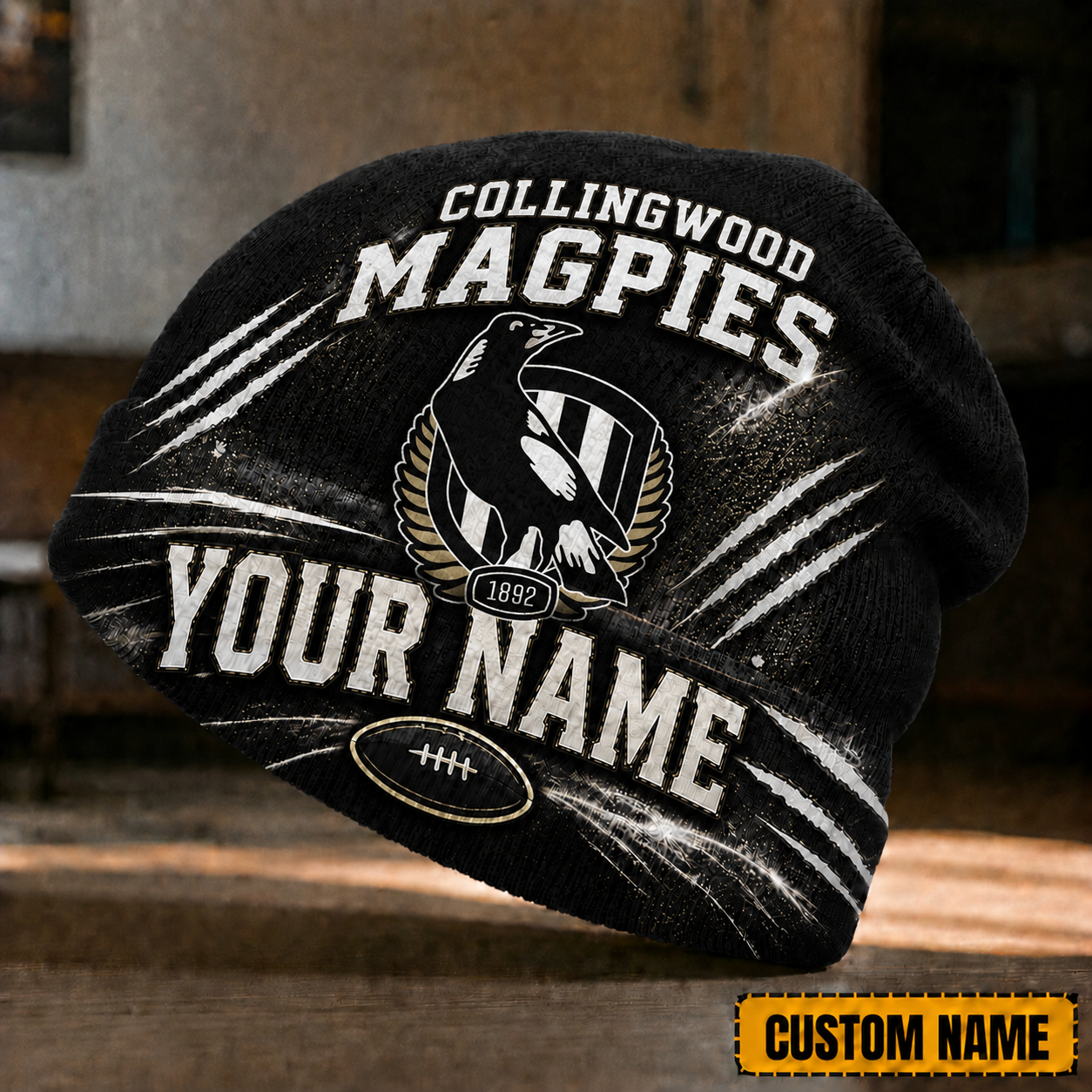 Collingwood Magpies Beanie Hat 1