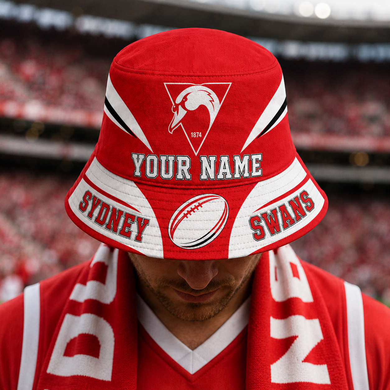Sydney Swans Bucket Hat 1 - Image 3
