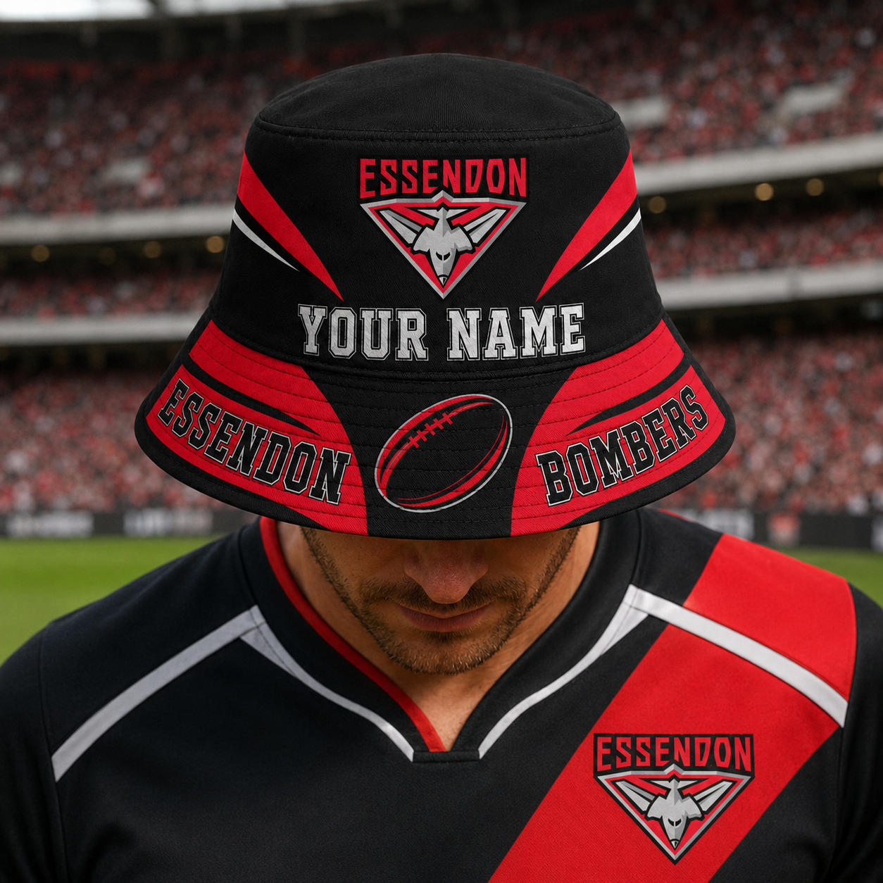 Essendon Bombers Bucket Hat 1 - Image 3