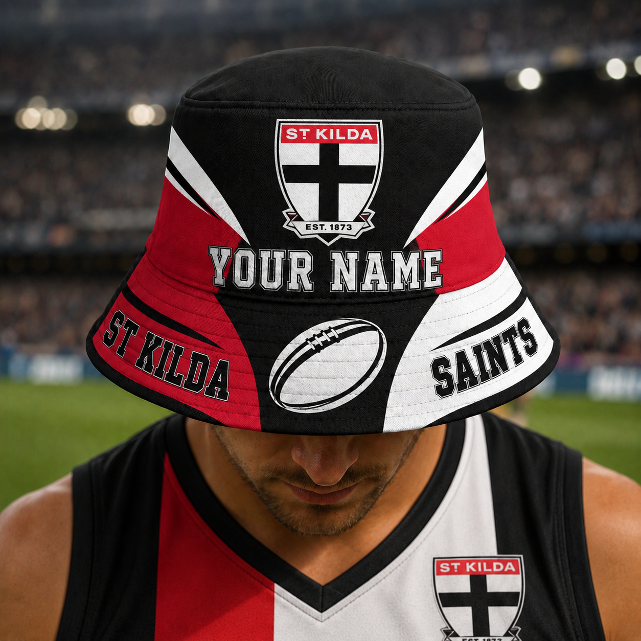 St Kilda Saints Bucket Hat 1 - Image 3