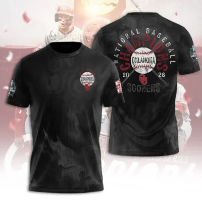 Oklahoma Sooners 2026 NCAA Baseball Men’s College World Series Champions 3D Apparel TLILY9