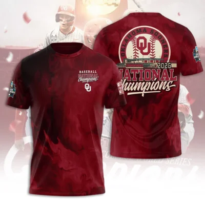 Oklahoma Sooners 2026 NCAA Baseball Men’s College World Series Champions 3D Apparel TLILY6