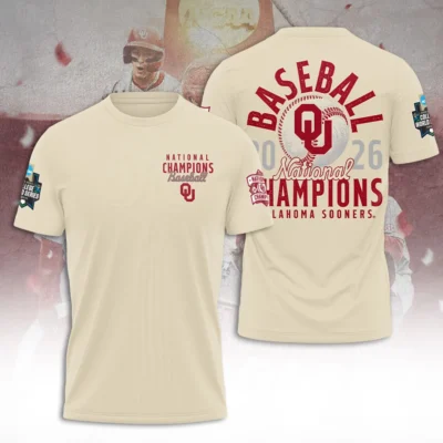 Oklahoma Sooners 2026 NCAA Baseball Men’s College World Series Champions 3D Apparel TLILY2