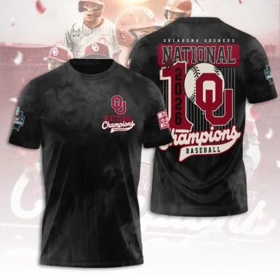 Oklahoma Sooners 2026 NCAA Baseball Men’s College World Series Champions 3D Apparel TLILY1